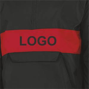Chaqueta Cortavientos Personalizable con Logotipo, Ligera, Blanca y Negra, Impermeable, Diseño Holgado, Chaqueta Deportiva Lisa - Product Image 4