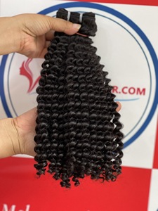 คุณภาพสูงต่างๆหยิก/หยักพื้นผิวต่อผมมนุษย์ผมธรรมชาติ 1B Virgin ดิบผมเวียดนามขายส่ง - Product Image 6