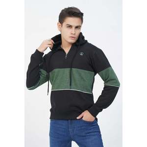 Sudadera con Capucha para Hombre Unze London KWANG, Ligera, Tejida, Diseño Sólido, Antiarrugas, Antiretráctil, Tallas XXS a 5XL, con Cierre - Product Image 1