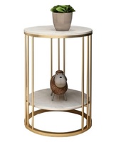 Tables d'appoint rondes en marbre de style moderne Meubles décoratifs personnalisables en fil métallique à prix