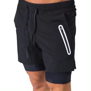 Shorts de sport pour homme personnalisés, à séchage rapide, extensibles, à compression, avec taille élastique, respirants, avec cordon de serrage, pour la salle de sport, la remise en forme, l'été - Product Image 5