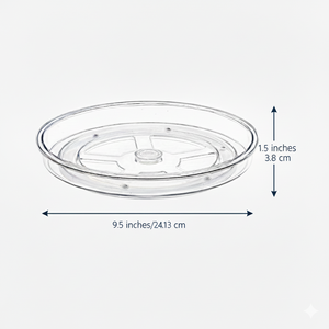 Plateau tournant transparent Lazy Susan, plateau de rangement rotatif à 360 degrés pour la cuisine, en plastique PET - Product Image 4
