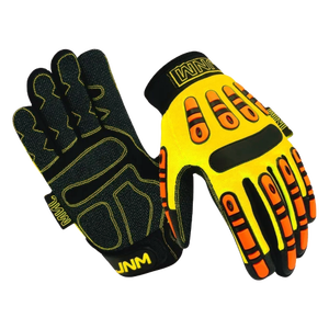 Guantes de cuero de trabajo mecánico antivibración de alto rendimiento Protección de seguridad reforzada resistente a cortes Resistente a impactos - Product Image 3