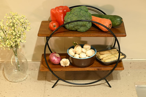 Premium Wooden Organizer <b>Shelves</b> With Circular Design For Office Items Kitchen Storage And Bedroom Uses From India - Product Image 6