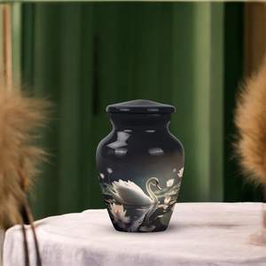 Urnas de Metal con Diseño de Cisne para Cenizas Humanas Urnas de Cremación Cenizas Hombre Adulto Urna Funeraria para Cenizas para Mujeres Decorativo Tamaño Personalizado - Product Image 6