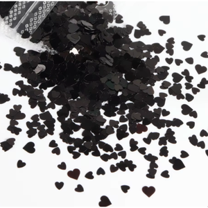 Decorazioni da Parete con Cuori Neri Glitterati A11aga - Product Image 1