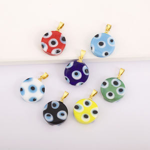 QIKU Glaze Multi Evils Eye 小号夸张吊饰高品质优雅时尚防变色吊坠，适合珠宝制作 - Product Image 1