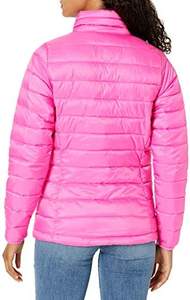 Chaqueta acolchada transpirable Rosa resistente al agua para mujer, ligera, de manga larga con logotipo personalizado y decoración bordada - Product Image 2