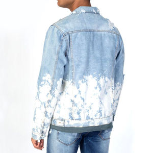 Veste en jean à double combinaison de couleurs unies Veste d'extérieur de la plus haute qualité avec poches arrière et avant personnalisées Veste - Product Image 2