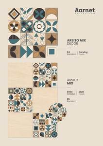 600X600Flower Rustic Matt Salle à manger carrelage mural en porcelaine - Product Image 6