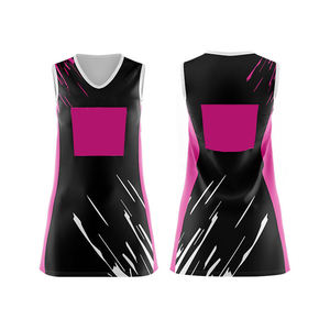 Robe de netball de sport pour femmes au design original Uniforme de netball cool en taille adulte en polyester - Product Image 6