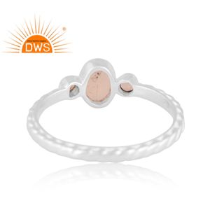 Meilleures ventes 925 bague empilable en argent sterling fin avec opale éthiopienne naturelle fabricant de bijoux personnalisés - Product Image 4