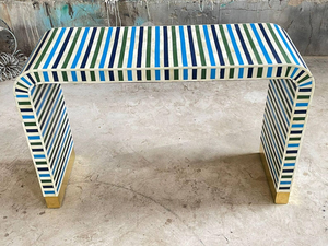 Mesa de consola con incrustaciones de hueso, venta al por mayor, moderna, buena calidad, sala de estar, Soporte redondo de madera para decoración de dormitorio - Product Image 4