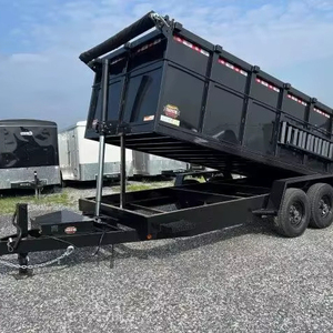 Remorque à benne basculante pour équipement d'aquaculture de 92 \ "x 20 \" 17200 capacité avec rampe de portail combinée et composants de noyau de moteur - Product Image 4