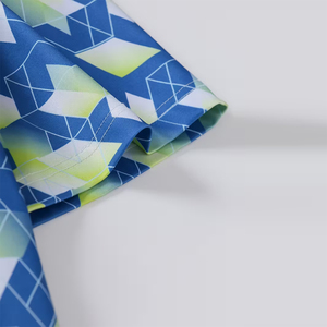 เสื้อกอล์ฟถักแบบซับลิเมชั่นยอดนิยมสำหรับผู้ชาย ใส่สบายในฤดูร้อน แห้งเร็ว ระบายอากาศได้ดี แขนสั้น ทรงปกติ - Product Image 5