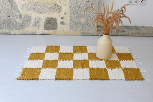 Alfombra de algodón hecha a mano de estilo vintage, color claro, lavable y personalizada para sala de estar, dormitorio, comedor y habitación de niños - Product Image 5