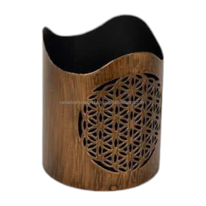 Portavelas de luz en T de Metal chapado en oro antiguo hecho a mano con diseño Floral elegante Ideal para bodas Decoración de festivales - Product Image 4