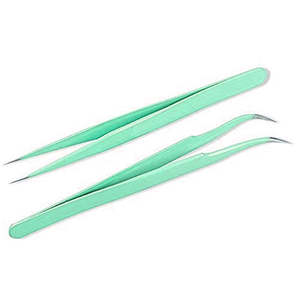 Volume pince à cils conseils de fibres greffage de cils pince à épiler Nano Grip professionnel 90 45 degrés pince à cils russe - Product Image 3