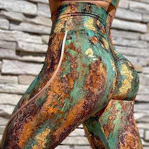 Venta al por mayor Diseñador Mujeres Sexy Bambú Compresión Push up Botín Levantamiento de glúteos Correr Gimnasio Fitness Deportes Yoga Leggings sin costuras - Product Image 2