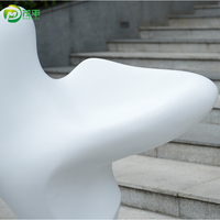 Sculpture Moderne Abstraite en Résine de Fibre de Verre - Décoration Artistique Minimaliste Blanche Écologique pour Espaces Domestiques et Hôteliers