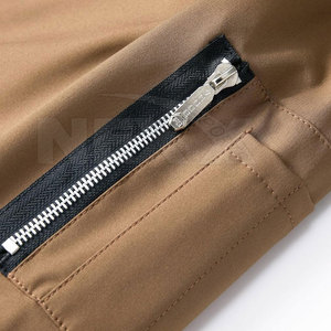 New Design Winter Men's Bomber <b>Jacket</b> Full Zipper Long Sleeves Stand Collar High Street Style Letter Pattern Waterproof Finished - Product Image 4