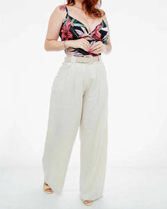 Artı boyutu çiçek baskı Shapewear tek parça mayo-kadın karın kontrol mayo ile ön düğüm ve derin V boyun - Product Image 5