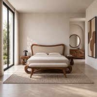 Ensemble de meubles modernes en bois pour toute la maison, canapé de salon, lit de chambre, table à manger, chaise, fabrication sur mesure OEM ODM pour usage hôtelier