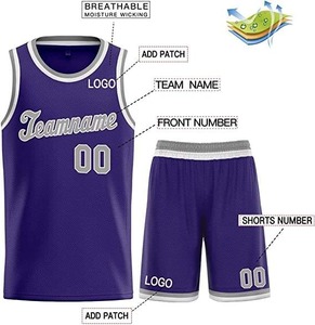Ensemble de deux pièces de maillot de basket-ball Laker de qualité supérieure entièrement sublimé, 2026, short et maillot de basket-ball personnalisés bon marché - Product Image 3