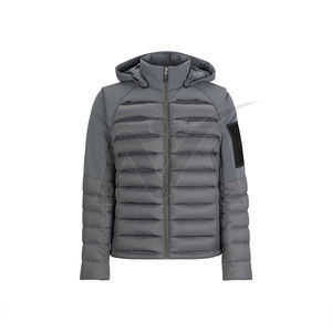Chaqueta acolchada térmica avanzada para hombre con tela que absorbe la humedad, cuello alto para un calor adicional, dobladillo con cordón ajustable - Product Image 1