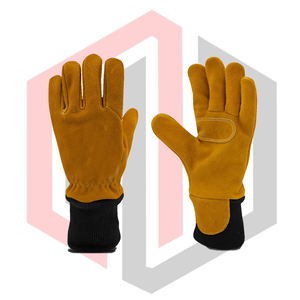 Guantes de Seguridad de Cuero Vacuno con Protección Contra Cortes, Guantes de Bombero con Muñequera, Guantes de Soldadura Tig de Alta Calidad - Product Image 1