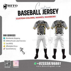 Uniforme de Béisbol Unisex Personalizado de Alta Calidad OEM, Transpirable, de Secado Rápido, Tallas Grandes, Sublimado, Ropa de Equipo de Manga Corta - Product Image 2