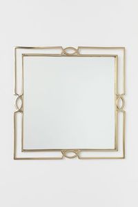 Miroir mural abstrait argenté moderne Design géométrique unique - Product Image 4