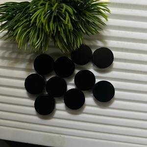 Obsidiana negra Natural de 5 a 30MM, cabujón de moneda de forma redonda plana de ambos lados, piedra preciosa suelta de obsidiana negra Natural para hacer joyas - Product Image 2