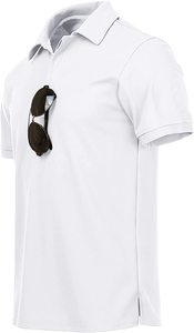 Nouvelle mode été nouvelle glace coton à manches courtes hommes T-shirt couleur unie glace soie hommes polos - Product Image 2