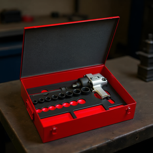 USAG 13-Piece Pneumatic Wrenches Assortment with <b>Impact</b> Wrench and <b>Sockets</b> Sheet Steel Case - Product Image 3