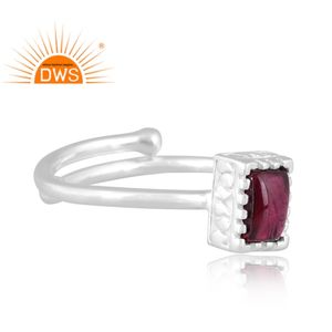 แหวนอัญมณีโกเมนธรรมชาติปรับได้ดีไซน์ใหม่ - Product Image 3