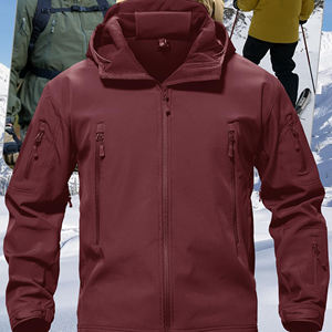 Vente en gros Vestes de sport coupe-vent Couleur contrastée Vestes d'extérieur imperméables à coque dure Vestes coupe-vent à capuche pour le trekking - Product Image 6