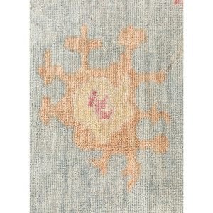 Tapis en laine noué à la main Cyanna Blue 9x12 rectangulaire, motif médaillon abstrait, idéal pour couloir, entrée, chambre à coucher Pkwl-977 - Product Image 3