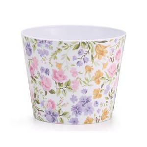 Jardinière ronde durable avec autocollant émaillé en étain multicolore Love Grace Big Pot Cover Jardinières modernes pour la maison et le jardin en vrac - Product Image 3