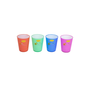 Two Tone PP <b>Plastic</b> <b>Cup</b> Round Disposable <b>Drinking</b> <b>Cup</b> Printed Floral Beverage Tumbler for Coffee Juice Beer Canteen Food Stall - Product Image 5