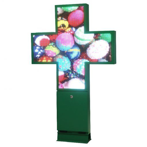 Letrero LED a Todo Color con Energía Solar, Pantalla LED Programable WIFI 4G de Doble Cara, Letrero Cruzado para Publicidad en Farmacias, Piso P6 P4 - Product Image 4