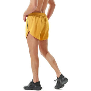 Pantalones Cortos Deportivos OME para Adultos, Color Amarillo, Cintura Elástica, para Playa, Fitness y Running, con Bolsillo - Product Image 5