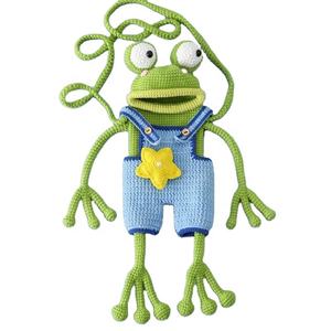 Customizable Crochet Frog Crossbody Phone Bag Cute Cartoon Artificial Style Crochet Bag - Product Image 2