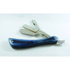 Maquinilla de afeitar plegable de acero inoxidable para hombre, afeitadora recta para salón de barbería - Product Image 2