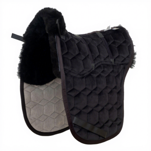 Tapis de selle TOUGH TACK en velours de luxe pour cheval islandais, matelassage hexagonal, style saut d'obstacles pour la compétition - Product Image 4