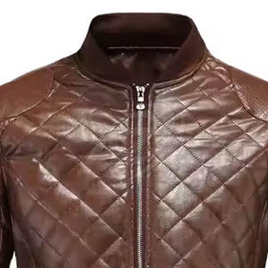 Veste en cuir décontractée pour homme à col montant, best-seller, nouvelle arrivée, hiver, imperméable, haute qualité, séchage rapide, respirante - Product Image 3