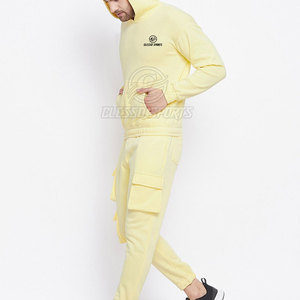 Latest Design Winter Men's <b>Tracksuit</b> Set Causal Long Sleeve Custom Color <b>Plain</b> <b>Tracksuit</b> For Sale - Product Image 3