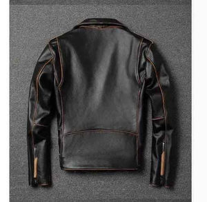 Veste en cuir pour homme de haute qualité personnalisée Noir Rouge Col montant Longue fine Revêtement imperméable Respirant Logo avant Mode Vêtement - Product Image 3