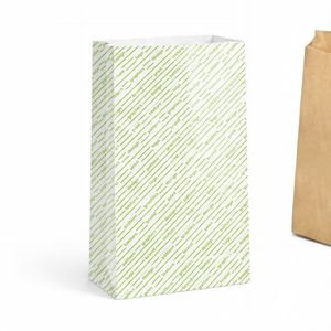 Sacs en papier sulfurisé 25 cm personnalisables jusqu'à 2 couleurs pour gâteaux - Product Image 1