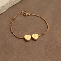 Pulsera de Cadena con Corazón 3D Grabado Minimalista Cristiano en Plata de Ley 925 con Baño de Oro Vermeil de 18K y Rodio, Personalizada para Familia